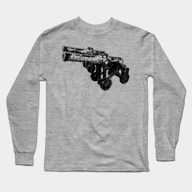 medieval castle cannons Long Sleeve T-Shirt by tribbledesign